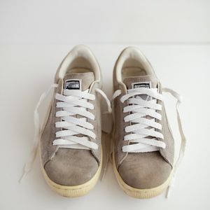 Puma Gray Suede Sneakers 7.5M